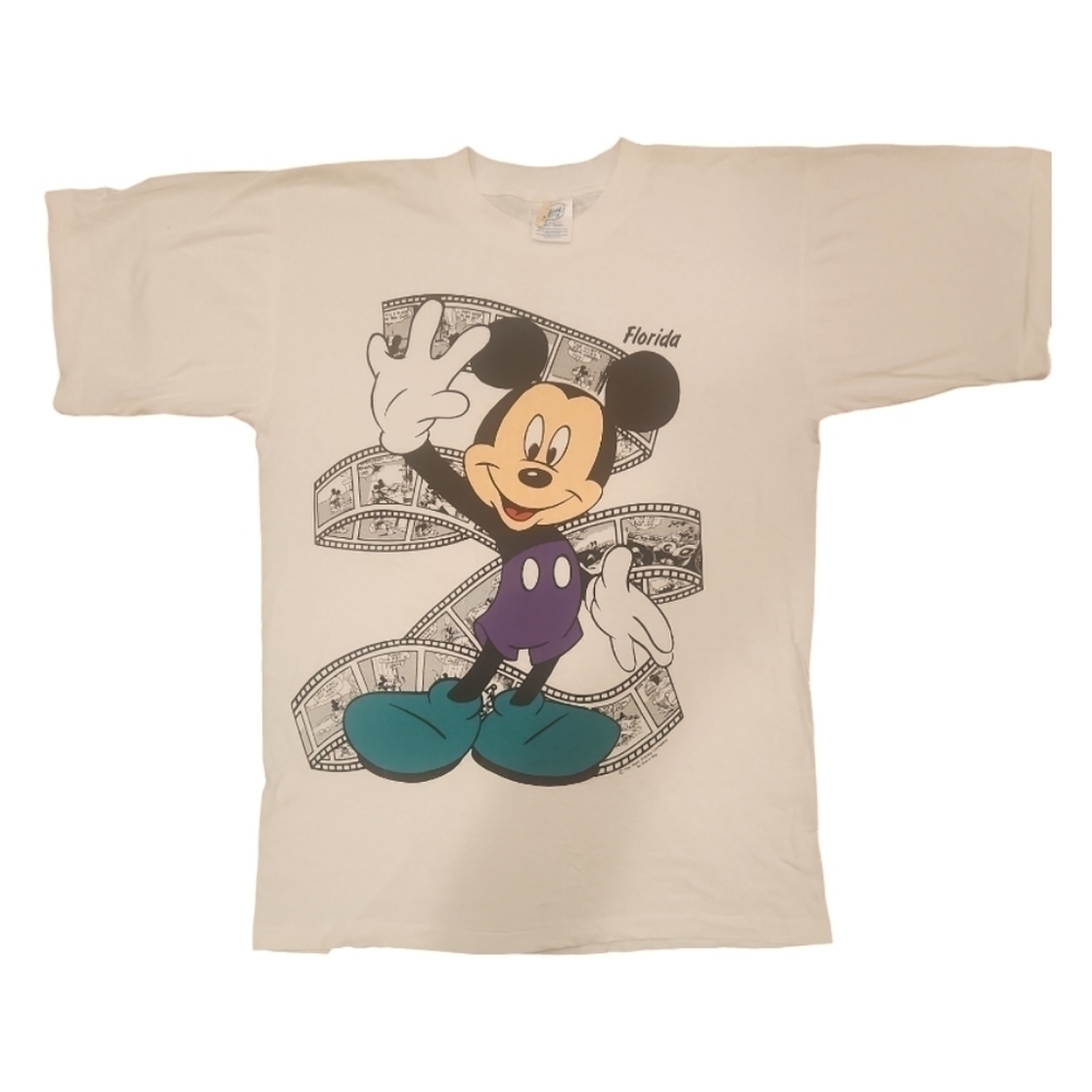 Vtg Disney Florida Disneyworld T-shirt Film Reel sz L NWT Single Stitch